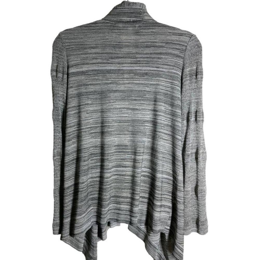 Exclusively Misook Gray Asymmetrical Open Cardiga… - image 4